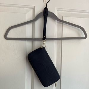Navy Blue Wallet Wristlet